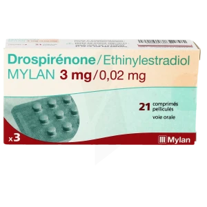 Drospirenone/ethinylestradiol Viatris 3 Mg/0,02 Mg, Comprimé Pelliculé