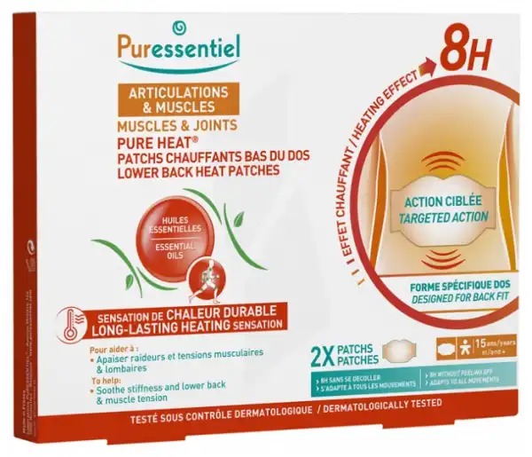 Puressentiel Articulations Et Muscles Patch Chauffant Bas Du Dos Pure Heat B/2