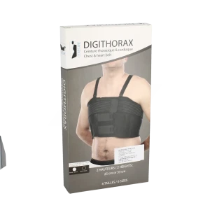 Digithorax Ceinture Thoracique Noir H25cm T3