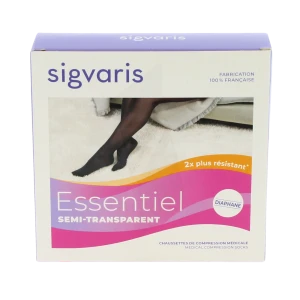 Sigvaris Essentiel Semi-transparent Chaussettes Po Femme Classe 2 Dune Medium Long