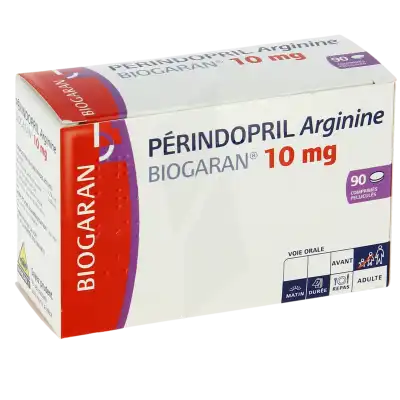 PERINDOPRIL ARGININE BIOGARAN 10 mg, comprimé pelliculé