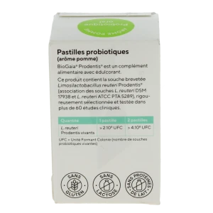 Biogaia Prodentis Past à Sucer Probiotiques Bucco-dentaire Pomme Pilulier/30