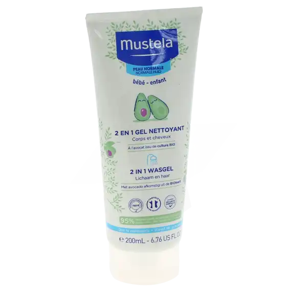 Mustela Bébé Enfant Gel Nettoyant 2 En 1 à L'avocat Bio T/200ml