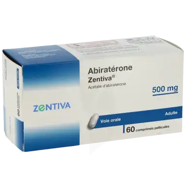 ABIRATERONE ZENTIVA 500 mg, comprimé pelliculé