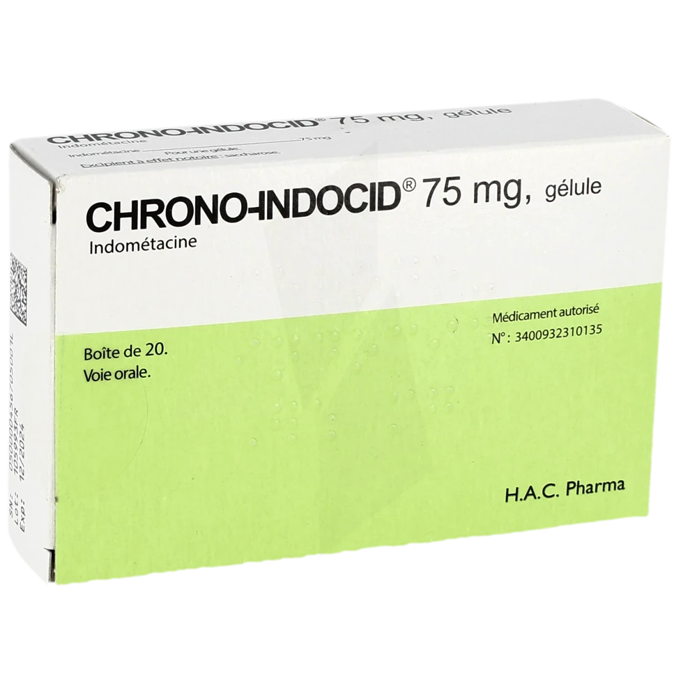 Chrono-indocid 75 Mg, Gélule
