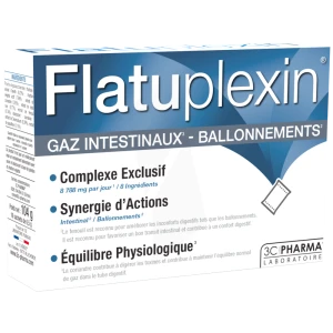 Flatuplexin Poudre Solution Buvable Gaz Intestinaux Ballonnements 16 Sachets