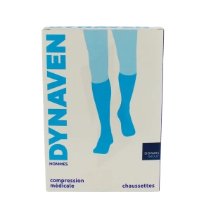Sigvaris Dynaven Semi-opaque Fin Chaussette Classe 2 Homme Noir Long Xxl