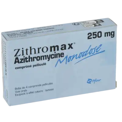Zithromax Monodose 250 Mg, Comprimé Pelliculé à Bordeaux