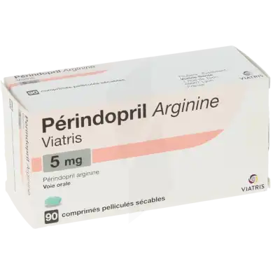 Perindopril Arginine Viatris 5 Mg, Comprimé Pelliculé Sécable à Nice