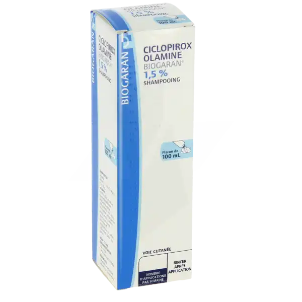 Ciclopirox Olamine Biogaran 1,5%, Shampooing