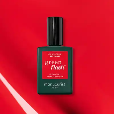 Manucurist Green Flash Vernis à Ongles Red Coral 15ml à VALS-PRÈS-LE-PUY