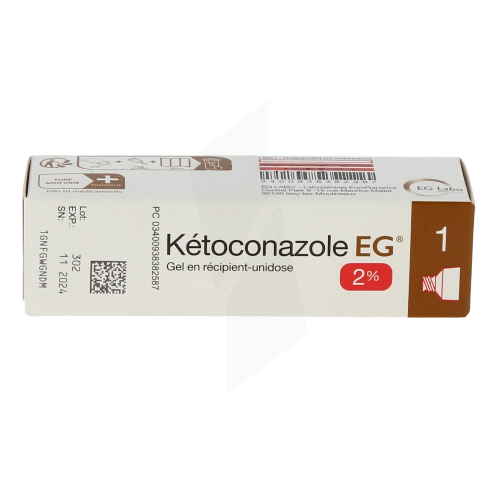 Pharmacie De La Poste - Médicament Ketoconazole Eg 2 %, Gel En ...