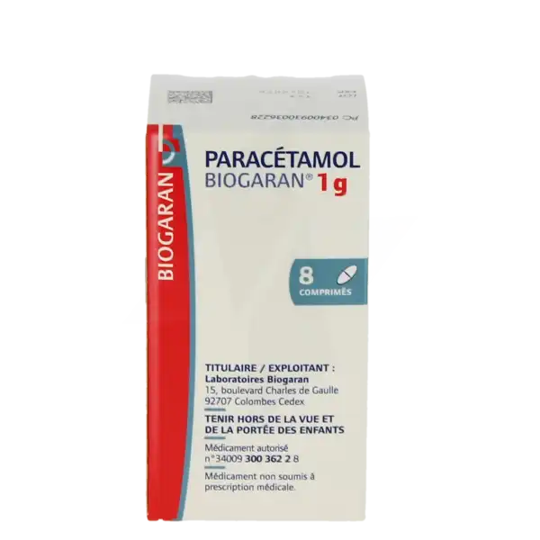 Paracetamol Biogaran 1 G, Comprimé