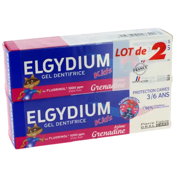 Elgydium Kids Protection Caries Pâte Dentifrice Grenadine 2t/50ml