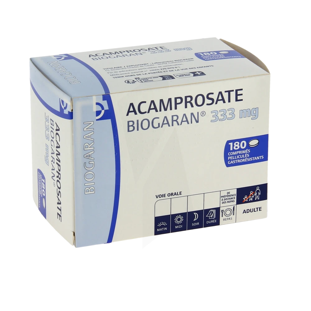 Acamprosate Biogaran 333 Mg, Comprimé Pelliculé Gastro-résistant