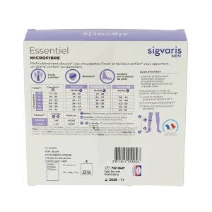 Sigvaris Essentiel Urban Microfibre Chaussette Classe 2 Homme Marine Long S