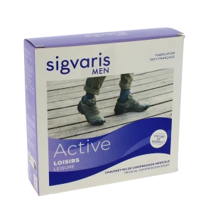 Sigvaris Active Loisirs New Chaussette Classe 2 Homme Noir Long M