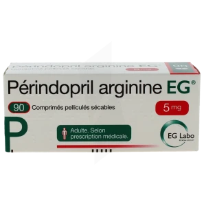 Perindopril Arginine Eg 5 Mg Cpr Pell Séc Plq Pvc/pvdc/alu/90