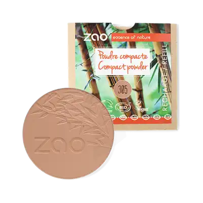ZAO Recharge Poudre compacte 305 Chocolat au lait * 9g