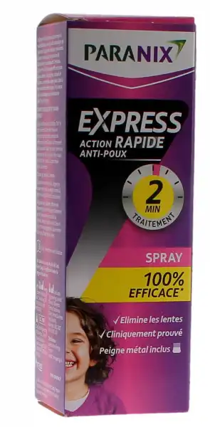 Paranix Express 2 Min Spray Antipoux Fl/100ml+peigne