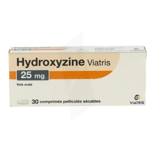Hydroxyzine Viatris 25 Mg, Comprimé Pelliculé Sécable