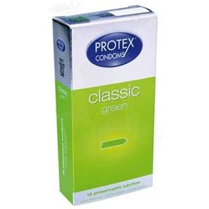 Protex Classic Green Préservatif Avec Réservoir Carton/144