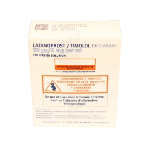Latanoprost/timolol Biogaran 50 Microgrammes/5 Mg Par Ml, Collyre En Solution