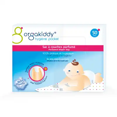 Orgakiddy Sac à Couches Parfumé Talc Bébé B/50 à Courbevoie