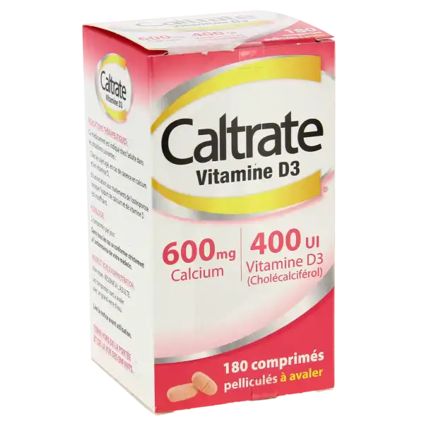 Caltrate Vitamine D3 600 Mg/400 Ui, Comprimé Pelliculé