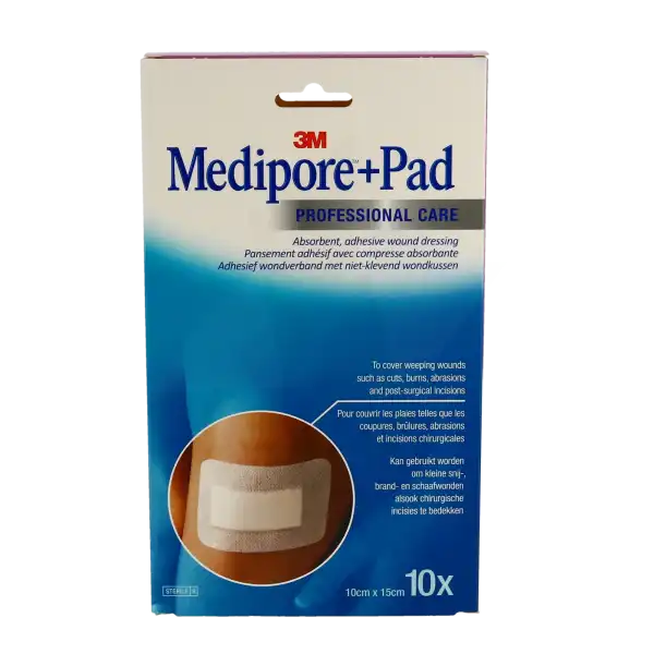 Medipore + Pad, 10 Cm X 15 Cm, Bt 10