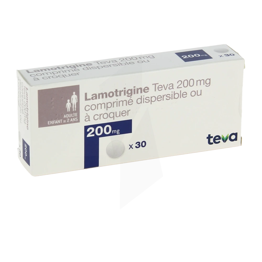Lamotrigine Teva 200 Mg, Comprimé Dispersible Ou à Croquer