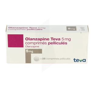 Olanzapine Teva 5 Mg, Comprimé Pelliculé