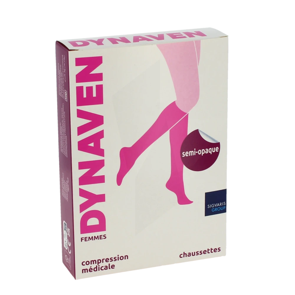 Dynaven Semi-opaque Chaussettes  Femme Classe 2 Beige X Large Normal