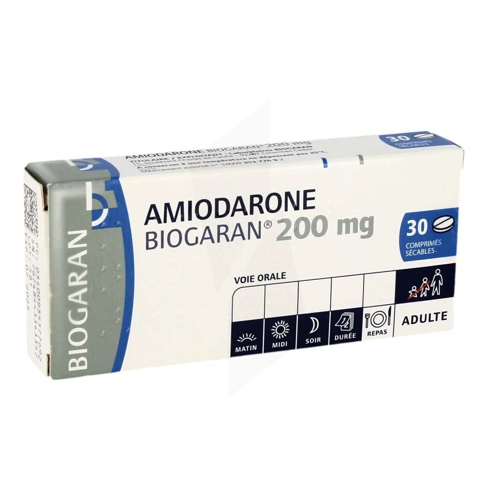 Amiodarone Biogaran 200 Mg, Comprimé Sécable