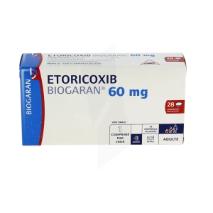 Etoricoxib Biogaran 60 Mg, Comprimé Pelliculé