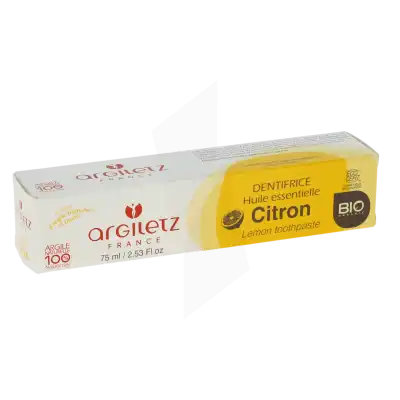 Argiletz Bio Dentifrice Citron 75ml à BOURBON-LANCY