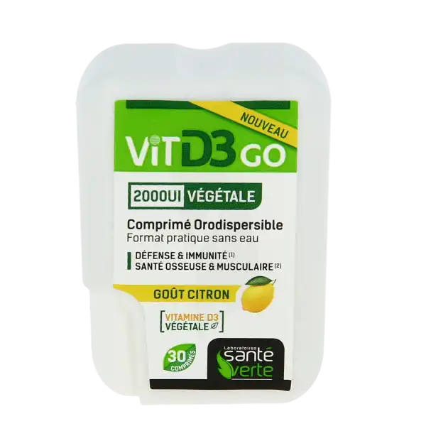 Santé Verte Vitamine D3 Végétale 2000 Ui Comprimés Orodispersibles B/30