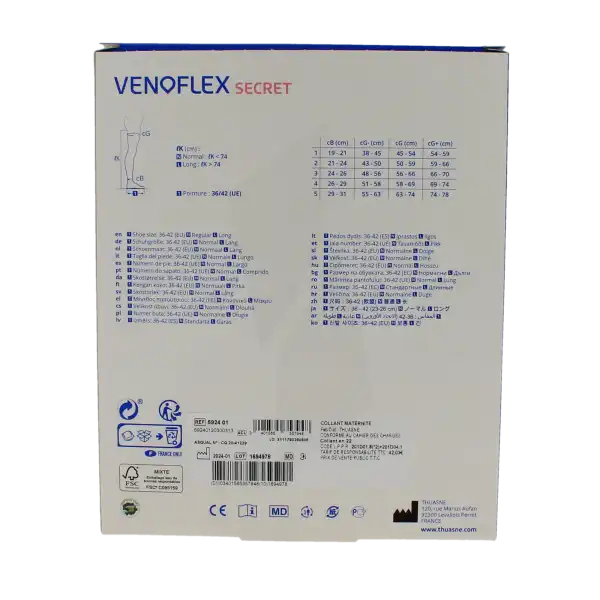Venoflex Secret 2 Collant Maternité Noir Taille 3l