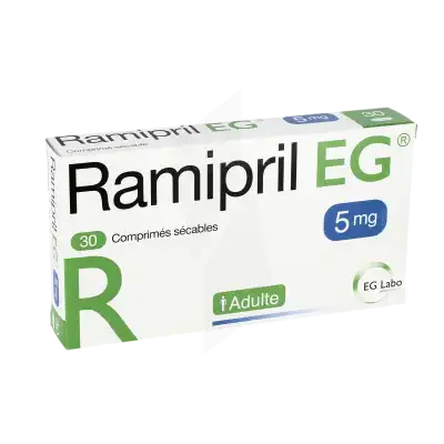 Ramipril Eg 5 Mg, Comprimé Sécable à Abbeville