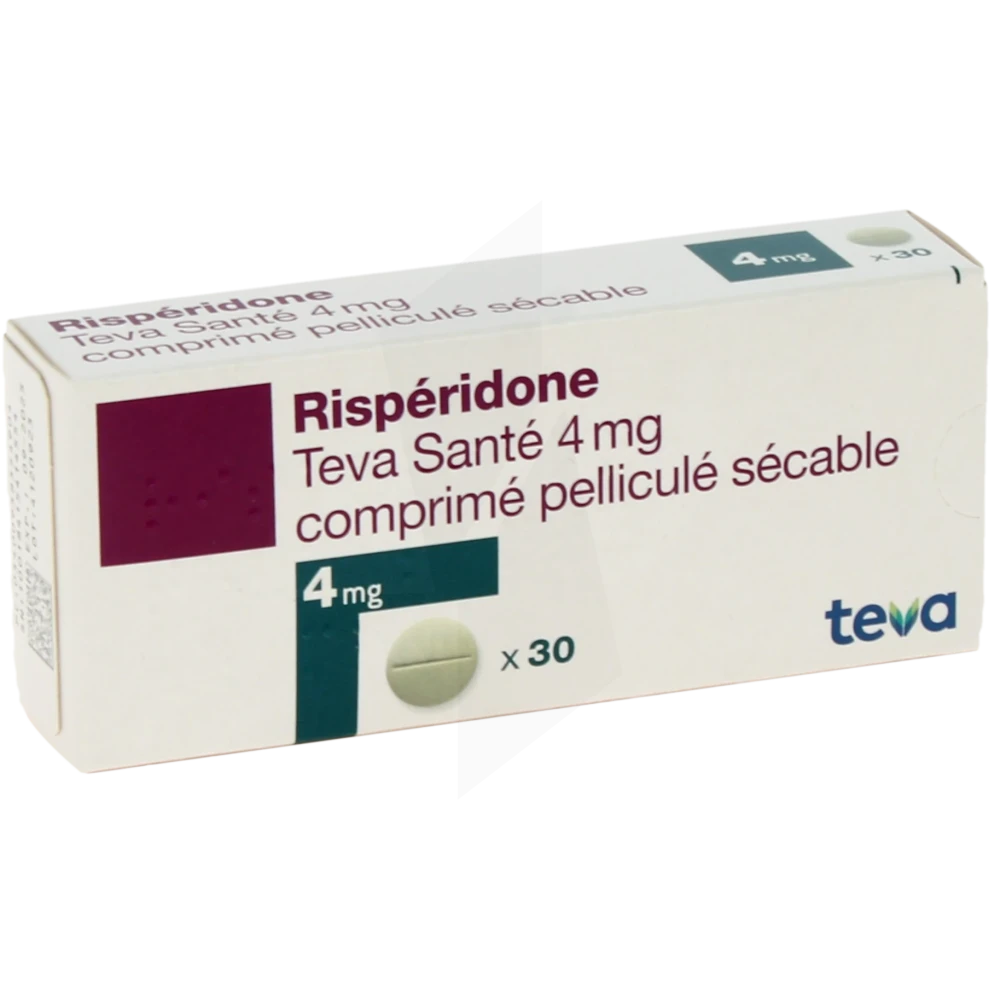 Risperidone Teva Sante 4 Mg, Comprimé Pelliculé Sécable