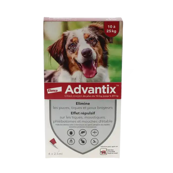 Advantix Chien Moyen, Solution Pour Spot-on