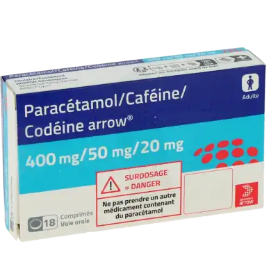 Paracetamol/cafeine/codeine Arrow 400 Mg/50 Mg/20 Mg, Comprimé à Bassens