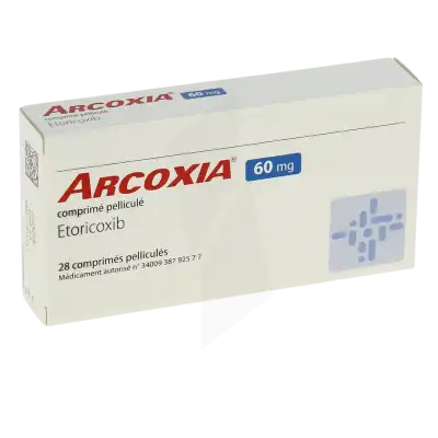 Arcoxia 60 Mg, Comprimé Pelliculé à Paris