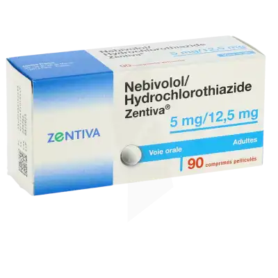 Nebivolol/hydrochlorothiazide Zentiva 5 Mg/12,5 Mg, Comprimé Pelliculé à Bordeaux
