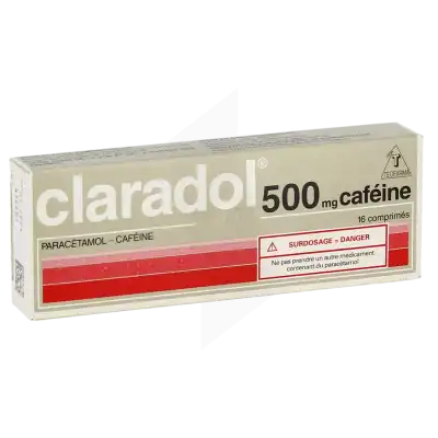Claradol Cafeine 500 Mg Cpr Plq/16 à Annecy