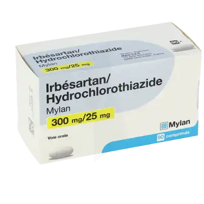 Irbesartan/hydrochlorothiazide Viatris 300 Mg/25 Mg, Comprimé à Paris