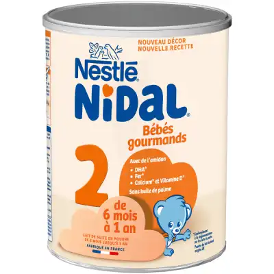 Nestlé Nidal 2 Bébés Gourmands Lait En Poudre B/800g à STE LIVRADE SUR LOT