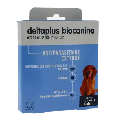 Biocanina Deltaplus 0,77 G Collier Médicamenteux Pour Petits Et Moyens Chiens 48 Cm Boite De 1 à Annecy
