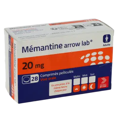 MEMANTINE ARROW LAB 20 mg, comprimé pelliculé
