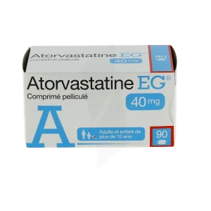 Atorvastatine Eg Labo 40 Mg, Comprimé Pelliculé
